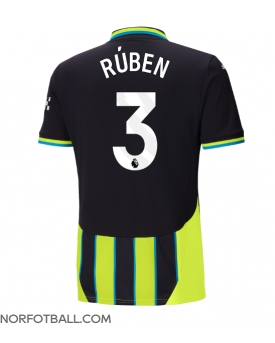 Billige Fotballdrakt Manchester City Ruben Dias #3 Replika Bortedrakt 2024-25 Kortermet